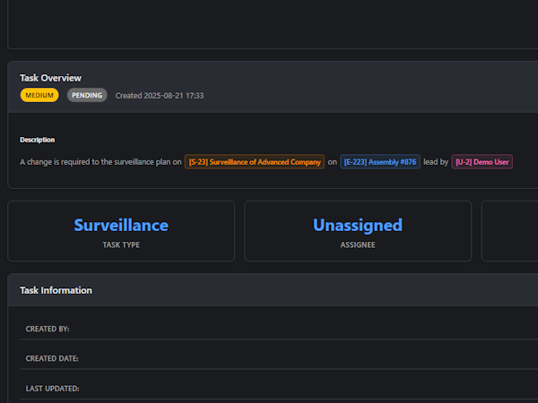 Mentions System Interface